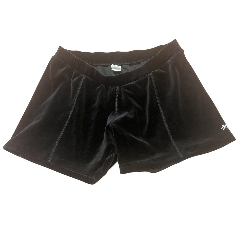 Hot Skims Plush Velour Shorts Black Size Large Y2K Chic Sexy Stretchy lounge